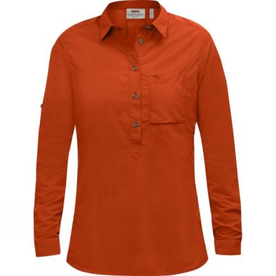 Camisa Fjallraven High Coast Manga Larga Mujer Naranjas - Chile NRD061457